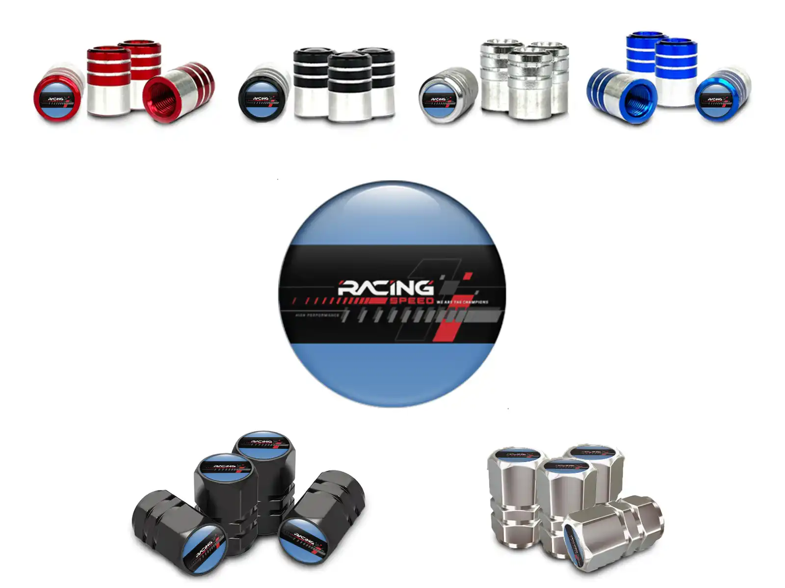 Tire Valve Caps for Trucks Force Style